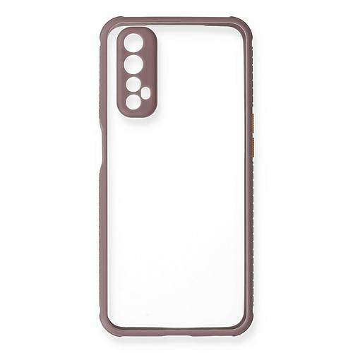 Realme 7 K�l�f Miami �effaf Silikon - A��k Mor