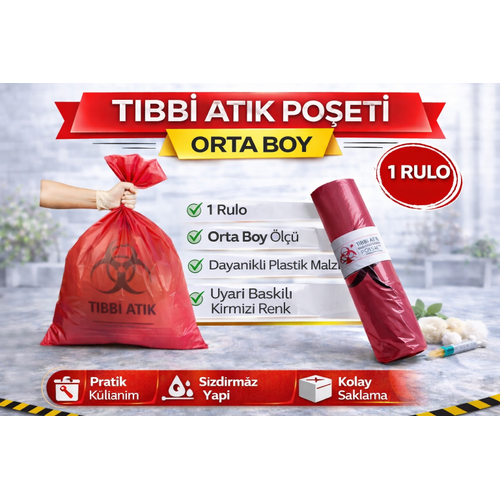 T�bbi At�k Po�eti Orta Boy 10'lu 1 Rulo K�rm�z� T�bbi At�k At�k Po�eti