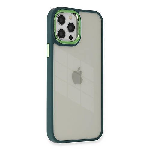 iPhone 12 Pro Max K�l�f Dora Kapak - Haki Ye�il
