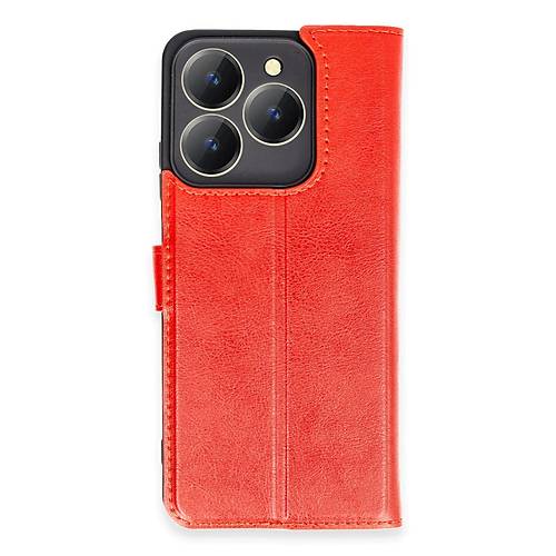 Realme C63 K�l�f Trend S Plus Kapakl� K�l�f - K�rm�z�