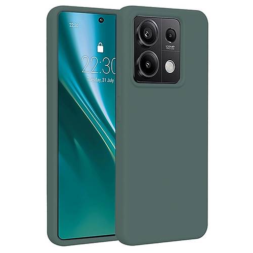 Redmi Note 13 4G K�l�f First Silikon - Koyu Ye�il