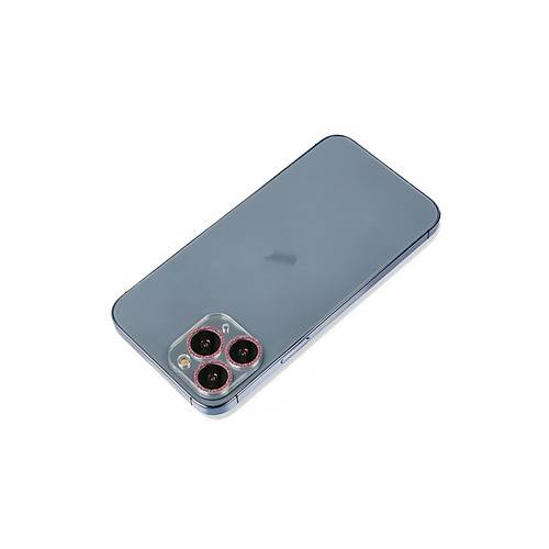 iPhone 11 Pro Max Shine Kamera Lens Koruma Cam - Pembe