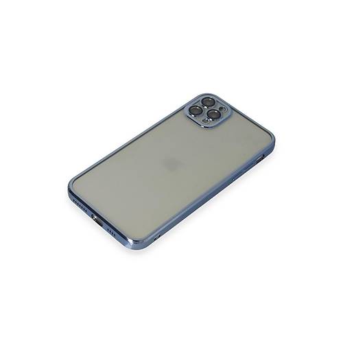 iPhone 11 Pro Max K�l�f Razer Lensli Silikon - A��k Mavi