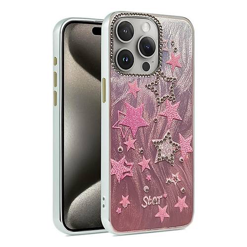 iPhone 15 Pro K�l�f Blade Aynal� Desenli Kapak - Desen 7