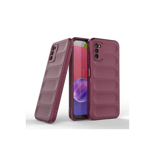 Galaxy A03S K�l�f Optimum Silikon - Bordo