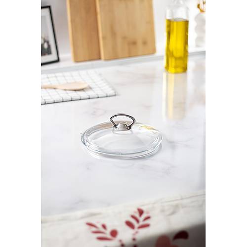 18 Cm Tencere & Tava & Sahan i�in Metal Kulplu Cam Kapak (T�M TENCERELERE UYUMLUDUR)