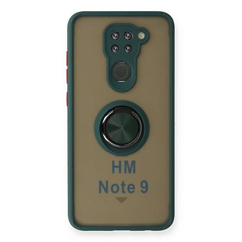 Redmi Note 9 K�l�f Montreal Y�z�kl� Silikon Kapak - Ye�il