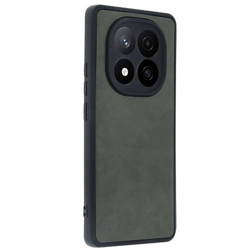 Redmi Note 14 Pro 5G K�l�f Aras Deri Kapak - Koyu Ye�il