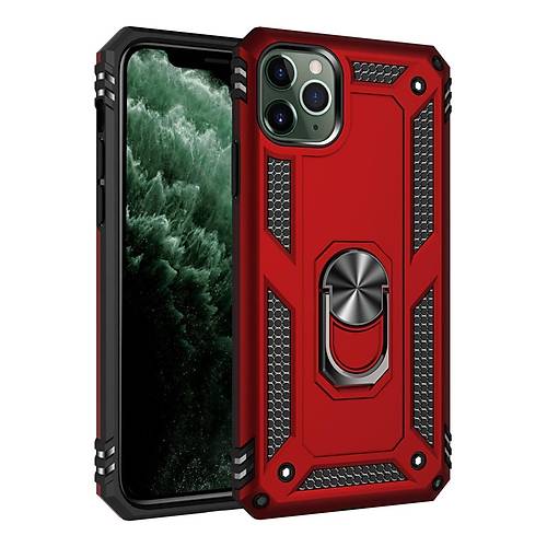 iPhone 11 Pro K�l�f Sofya Y�z�kl� Silikon Kapak - K�rm�z�