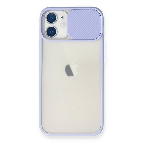 iPhone 11 K�l�f Palm Buzlu Kamera S�rg�l� Silikon - Lila