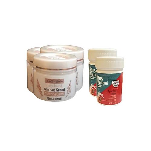 Three Brand V�cut Kremi 100 ml Arnavut Kremi3 Adet + Rus Merhemi 50 ml 2 Adet
