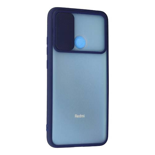 Redmi 9C K�l�f Palm Buzlu Kamera S�rg�l� Silikon - Lacivert