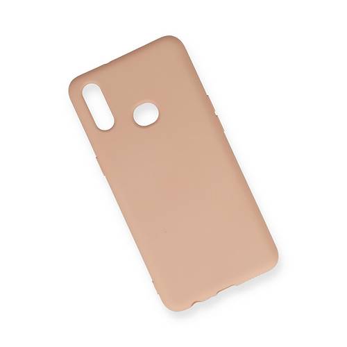 Galaxy A10S K�l�f Nano i�i Kadife Silikon - Pudra
