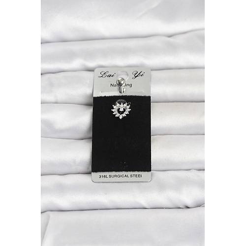 316L Cerrahi �elik Kalp Model G�bek Piercing