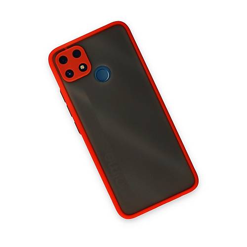 Realme C25 K�l�f Montreal Silikon Kapak - K�rm�z�