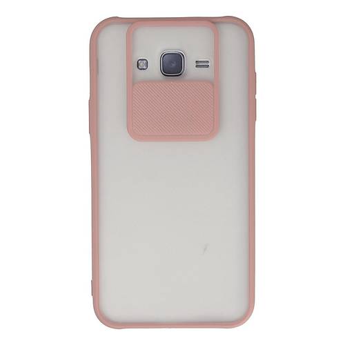 Galaxy J7 K�l�f Palm Buzlu Kamera S�rg�l� Silikon - Pembe
