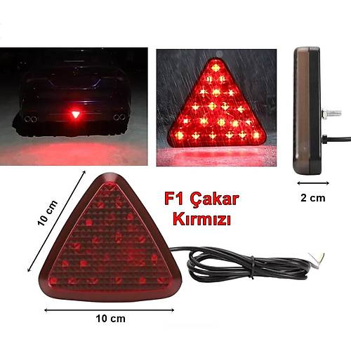 F1 ��gen Flashl� Led Stop Lambas� Yeni Model K�rm�z� Caml� ONP817