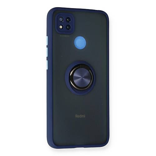 Redmi 9C K�l�f Montreal Y�z�kl� Silikon Kapak - Lacivert