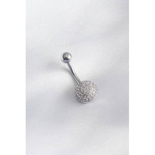 316L Cerrahi �elik Zirkon Ta� Detay Kad�n G�bek Piercing
