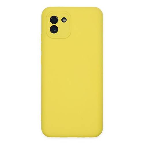 Galaxy A03 K�l�f Nano i�i Kadife Silikon - Sar�