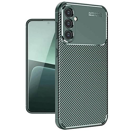 Galaxy A56 K�l�f Auto Focus Karbon Kapak - Koyu Ye�il