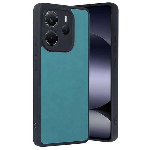 Redmi Note 14 4G K�l�f Aras Deri Kapak - A��k Ye�il