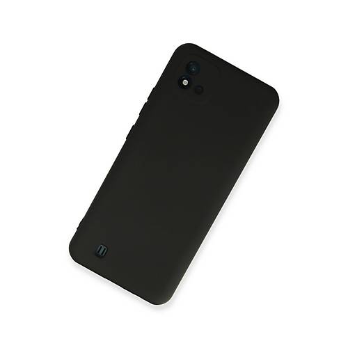 Realme C11 2021 K�l�f Nano i�i Kadife Silikon - Siyah