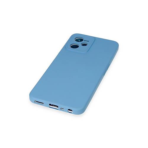 Realme C35 K�l�f Nano i�i Kadife Silikon - Mavi