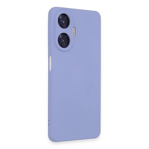 Realme C55 K�l�f Nano i�i Kadife Silikon - Lila