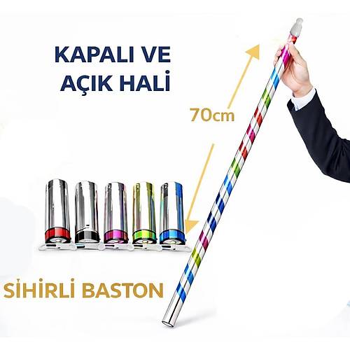 Sihirli A��l�r Baston � Mendilden Bastona �lizyon Oyunu (70 cm)