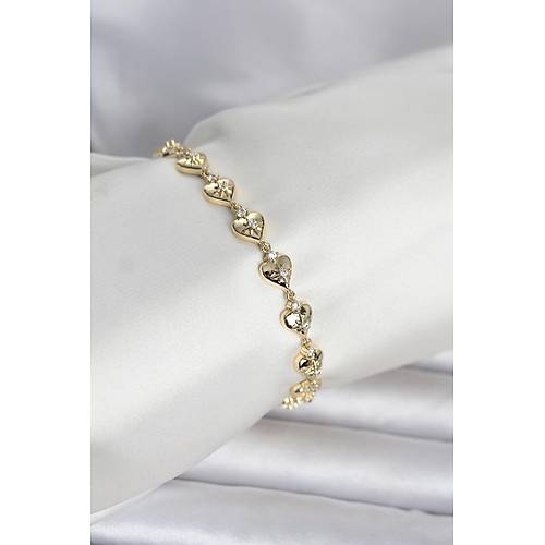 Pirin� Gold Renk Kalpli Kutup Y�ld�z� ��leme Kad�n Bileklik
