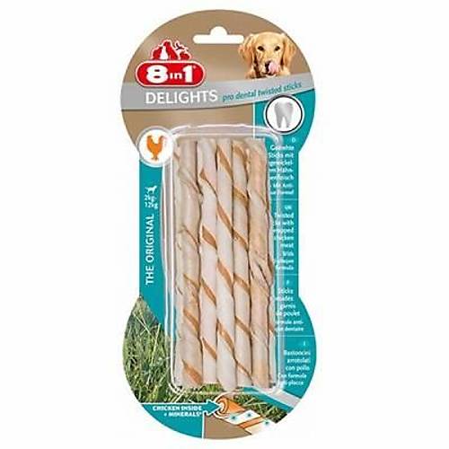 Delights Pro Dental Twisted Sticks Tavuklu Burgu �ubu�u K�pek �d�l� 55 Gr