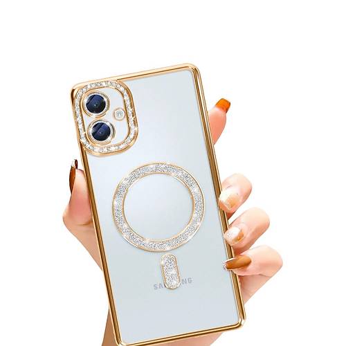 Galaxy A06 Joke Simli Magneticsafe K�l�f - Gold