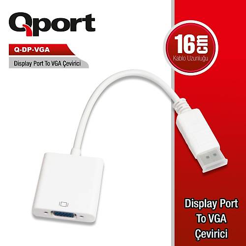 QPORT Q-DP-VGA DV DISPLAY PORT TO VGA D�N��T�R�C�