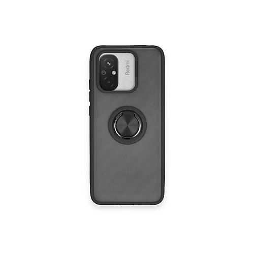 Redmi 12C K�l�f Montreal Y�z�kl� Silikon Kapak - Siyah