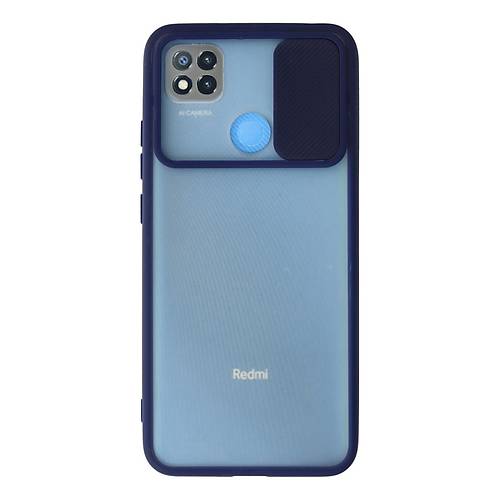 Redmi 9C K�l�f Palm Buzlu Kamera S�rg�l� Silikon - Lacivert