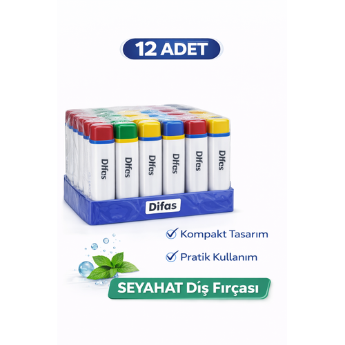Difas Seyahat Tipi Di� F�r�as�  | Kapakl� Ta��nabilir 12 Adet