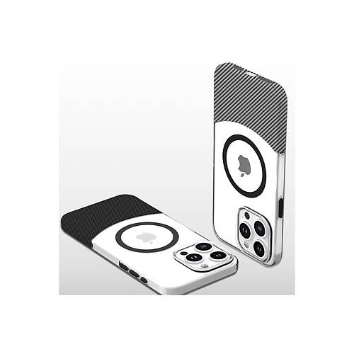 iPhone 16 Pro Max Carbon Puzzle Magsafe Kapak - Siyah