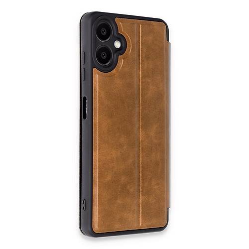 Galaxy A06 K�l�f Flip Cover - Taba