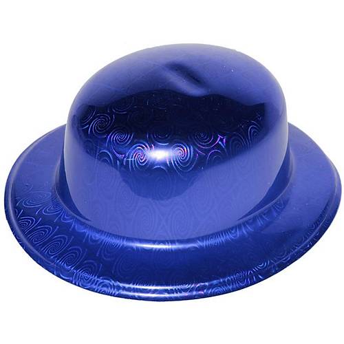 Mavi Renk Holograml� Plastik Yuvarlak Melon 27x24 cm