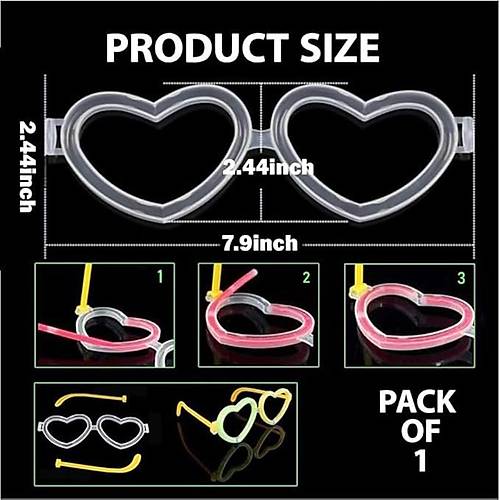 Glow Kalpli Fosforlu G�zl�k 6�l� Renkli Set � Neon Parti