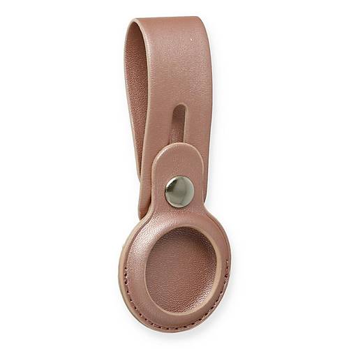 Airtag Ask�l� Deri K�l�f - Rose Gold