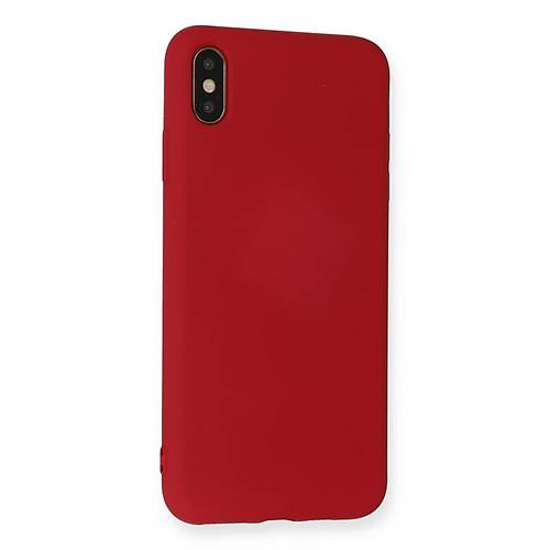 iPhone X K�l�f Nano i�i Kadife Silikon - K�rm�z�