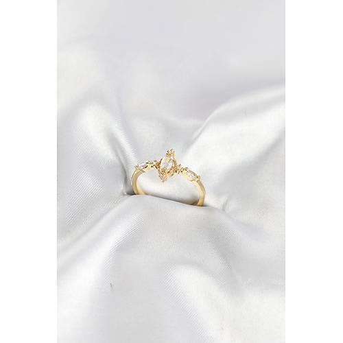 Gold Renk Vintage Model Zirkon Ta�l� Y�z�k