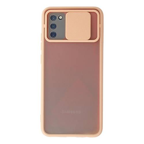 Galaxy A02S K�l�f Palm Buzlu Kamera S�rg�l� Silikon - Pembe