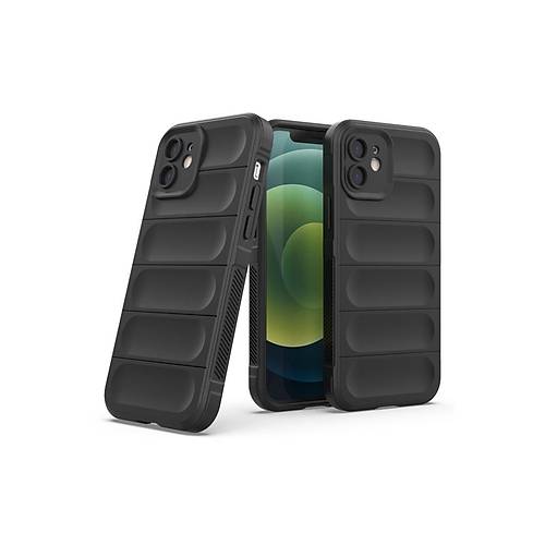 iPhone 12 K�l�f Optimum Silikon - Siyah