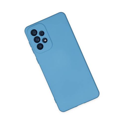 Galaxy A23 4G K�l�f Nano i�i Kadife Silikon - Mavi