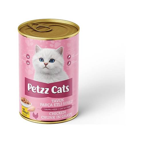 Petzzcats Tavuk Etli Yavru Kedi Konservesi 400 gr 1 Adet