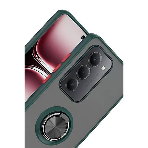 Redmi 15 4G Montreal Y�z�kl� Silikon Kapak - Ye�il