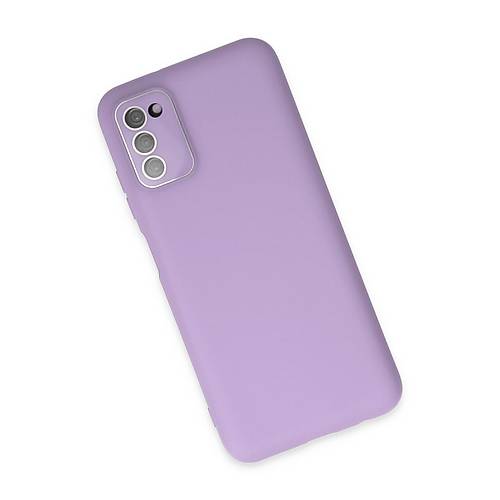 Galaxy A03S K�l�f Lansman Glass Kapak - Lila